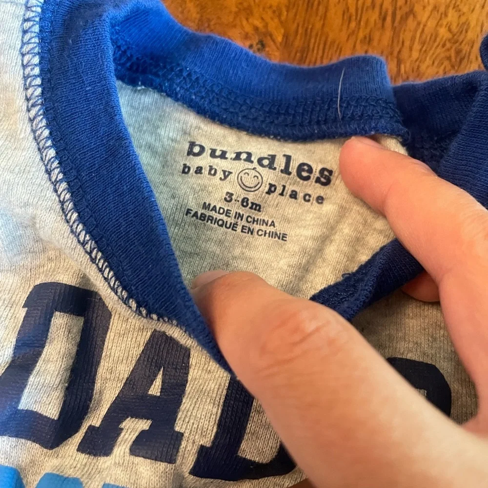 Bundle of 4 baby one piece blue gray
